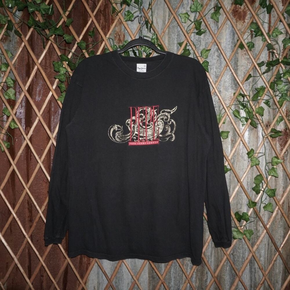 Large /Vintage Y2K PEPE jeans London tribal 1990s LS t-shirt
